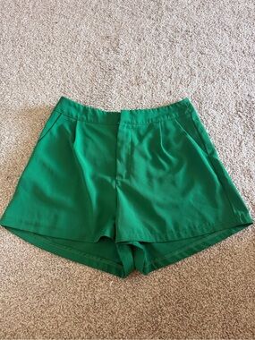 SHEIN Emerald Green High Waist Women's Shorts